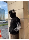 Samuray  kapüşonlu ZIP Fermuarlı kapüşonlu SweatShirt - Siyah