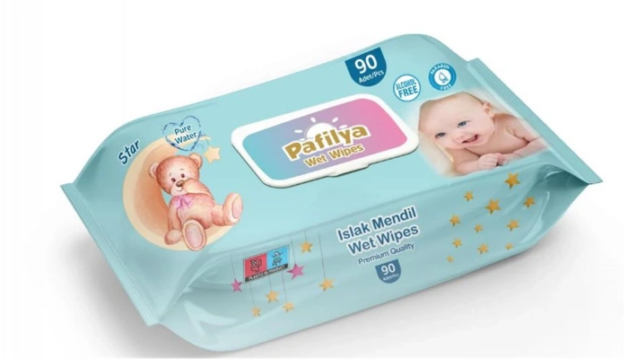 Pafilya Star Bebek Islak Havlu 90lı Alkolsüz Parabensiz Kapaklı Premium