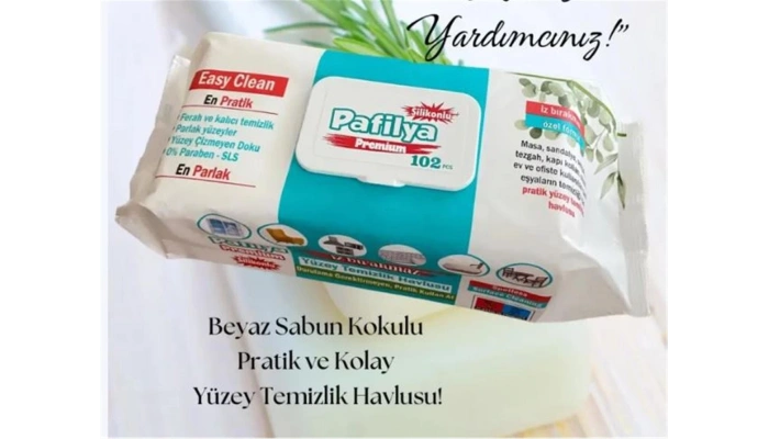 Pafilya Beyaz Sabunlu Yüzey Temizlik Havlusu 102li Karbonat Sirkeli XL