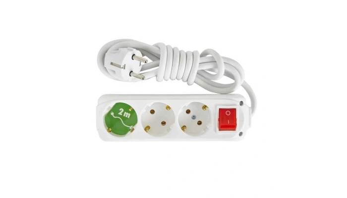 Almera 3lü Anahtarlı Topraklı Grup Priz - 2 Metre