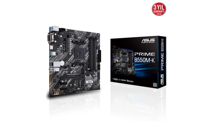 Asus PRIME B550M-K AMD AM4 3. Nesil DDR4 VGA DVI HDMI Anakart