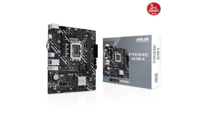 Asus PRIME H610M-K Intel Soket LGA1700 DDR5 5600 MHz mATX Gaming (Oyuncu) Anakart