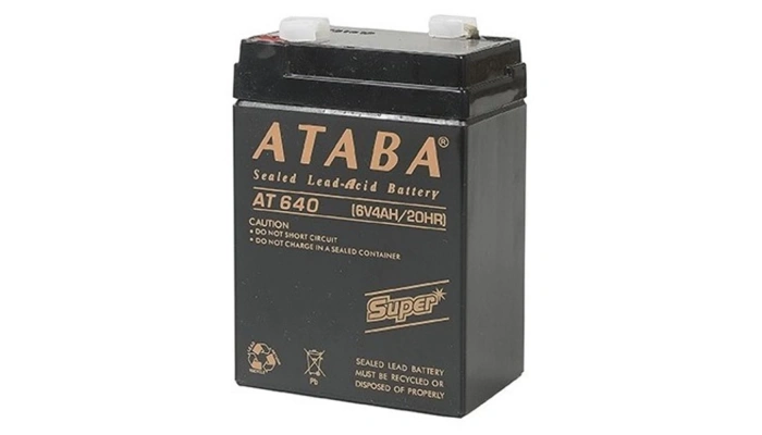 Ataba AT-640 6V 4Ah Düz Bakımsız Kuru Akü (WBD)