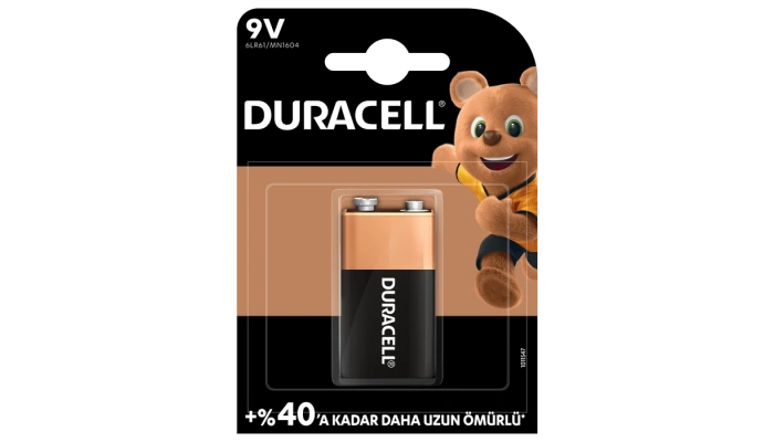 Duracell 6LR61 9 Volt Alkalin Pil - 1li Paket