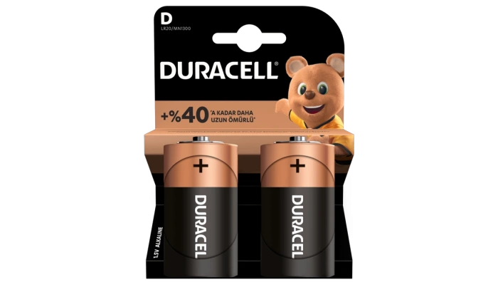 Duracell D LR20 1.5 V Alkalin Büyük Pil - 2li Paket