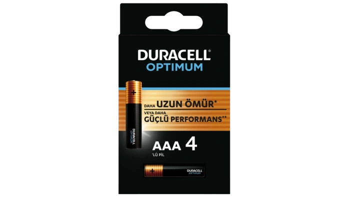 Duracell Optimum AAA İnce Kalem Pil - 4’lü Paket