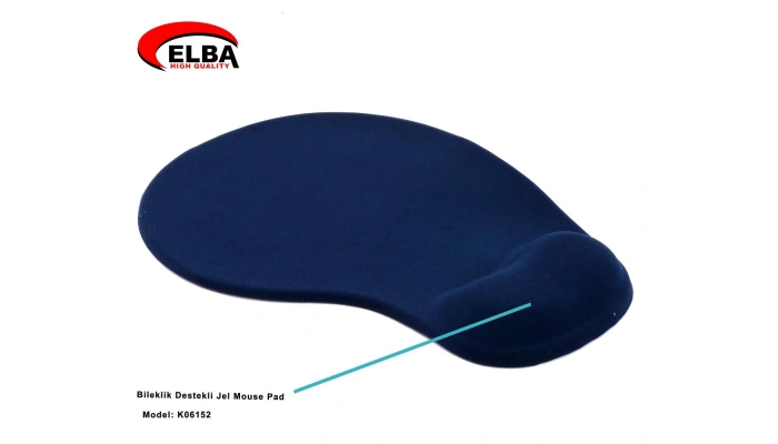 Elba K06152 Bileklikli Jel Mouse Pad Mavi Ergonomik