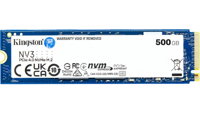 Kingston NV3 500GB PCIe 4.0 NVMe M.2 2280 SSD (SNV3S-500G)