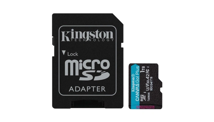 Kingston Canvas Go Plus Gen4 1TB microSDXC 200MB/s A2 U3 V30 Hafıza Kartı + Adaptör