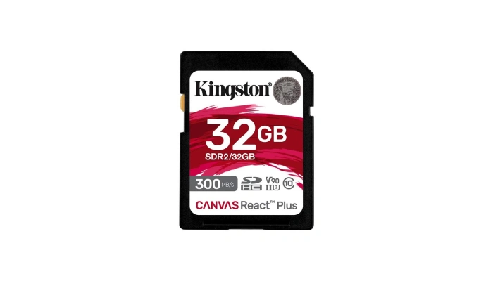 Kingston Canvas React Plus 32GB SDHC UHS-II 300MB/s U3 V90 Hafıza Kartı
