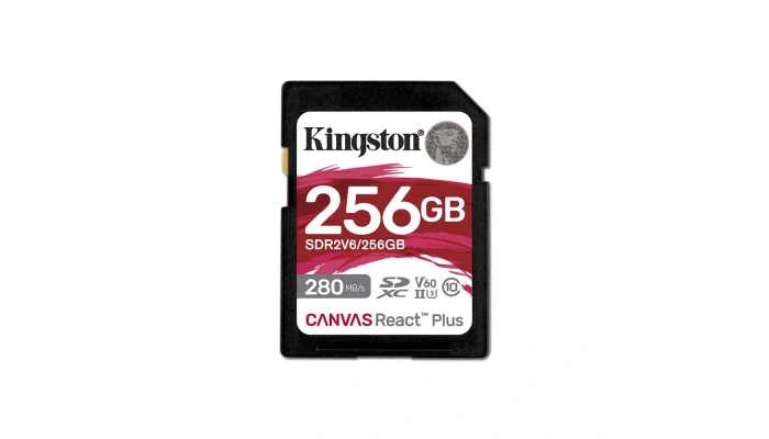Kingston Canvas React Plus 256GB SDXC UHS-II U3 V60 280MB/s SD Hafıza Kartı