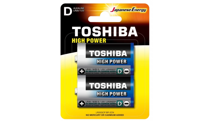 Toshiba LR20 1.5 V High Power Büyük Pil - 2li Paket