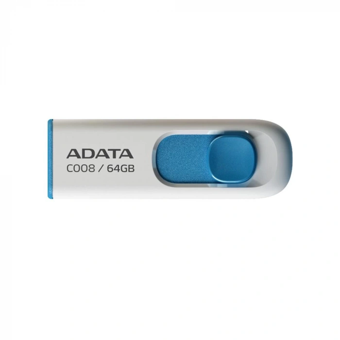 ADATA C008 64GB USB2.0 Classic Flash Bellek (Beyaz + Mavi)