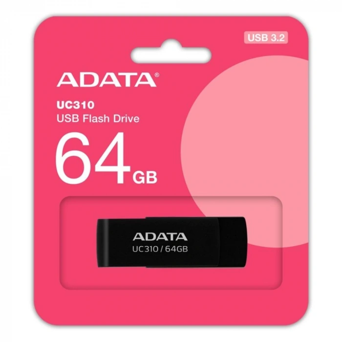 ADATA UC310 64GB USB3.2 Gen1 Siyah Flash Bellek