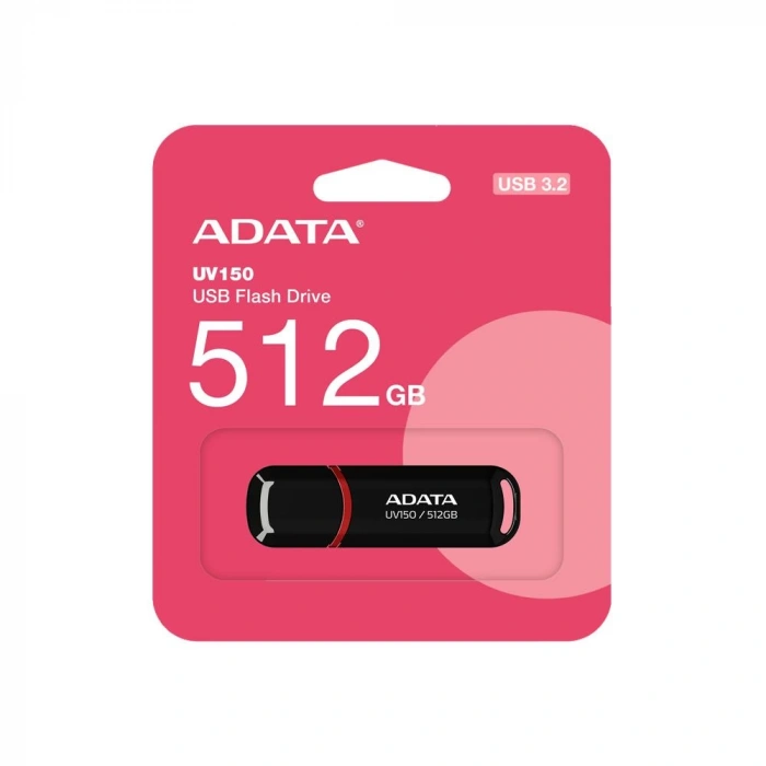 ADATA UV150 512GB USB3.2 Gen1 Siyah Flash Bellek