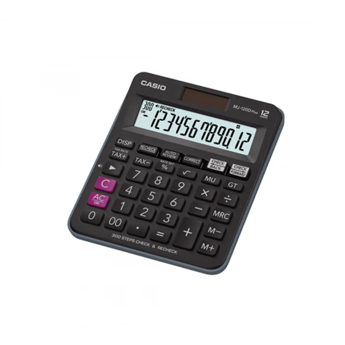 Casio MJ-120D Plus 12 Hane İşlem Kontrollü Mavi Masaüstü Hesap Makinesi