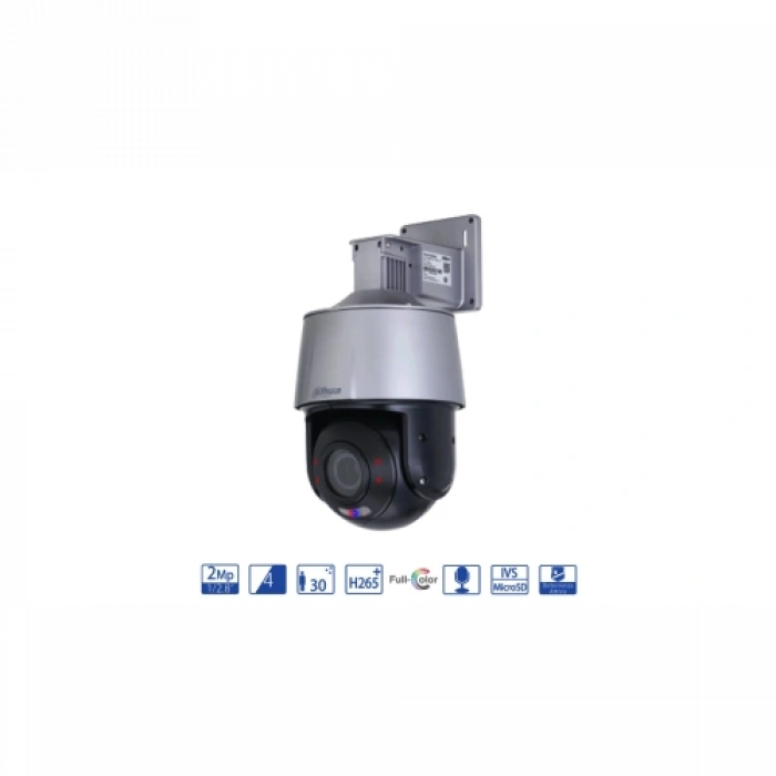 Dahua SD3A200-GN-A-PV, 2 MP 4 mm Lens, H265+, 30 Mt. Gece Görüş, Full-Color, IP PT Kamera