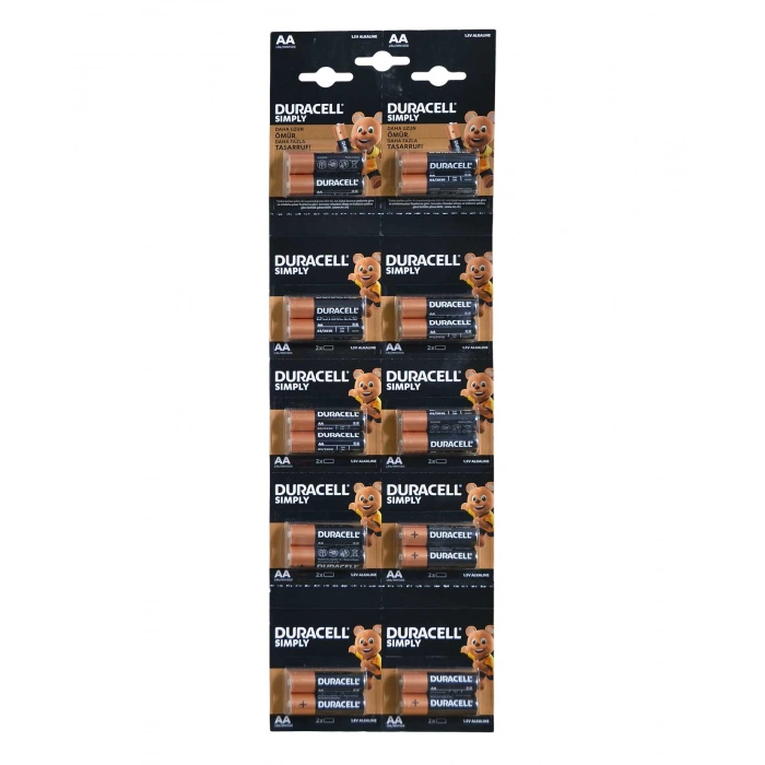Duracell AA 1.5 V Alkalin Kalem Pil - 20’li Kartela