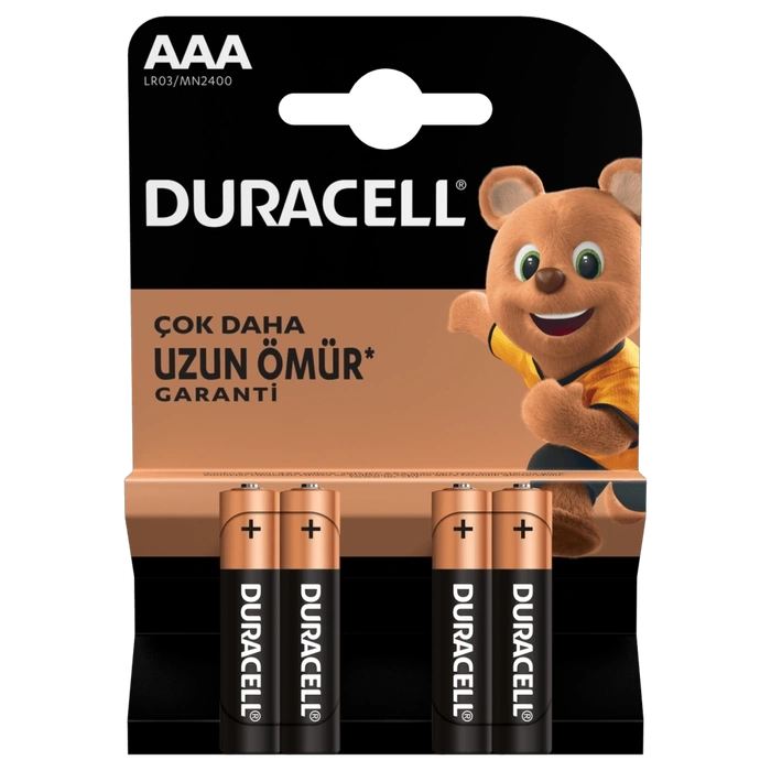 Duracell LR03 1.5 V AAA İnce Kalem Pil - 4lü Paket