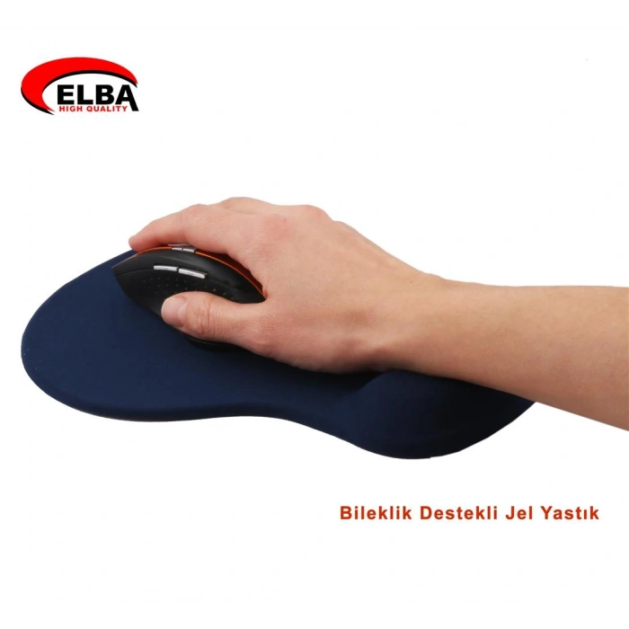 Elba K06152 Bileklikli Jel Mouse Pad Mavi Ergonomik