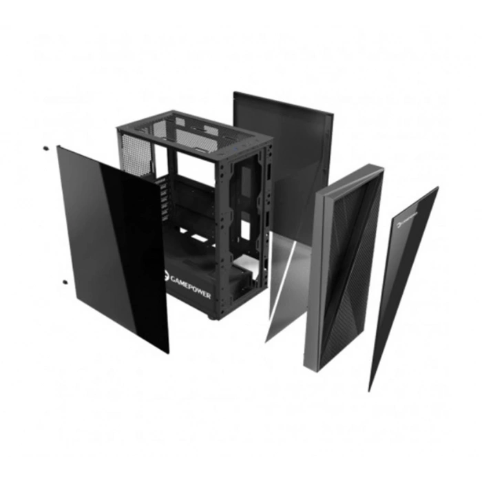 GamePower Ravadin ATX Gaming Kasa 3x ARGB Fan Tempered Glass