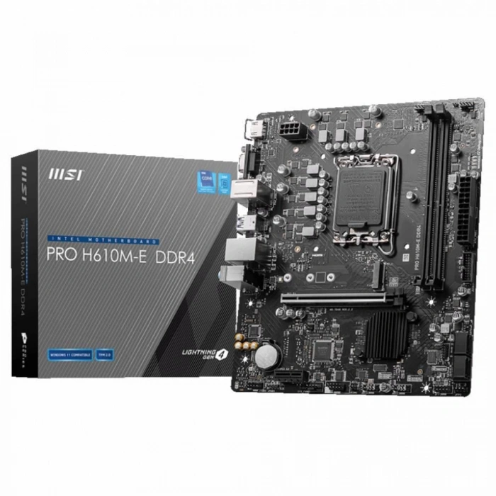 MSI PRO H610M‑E DDR4 3200 MHz LGA1700 mATX Anakart