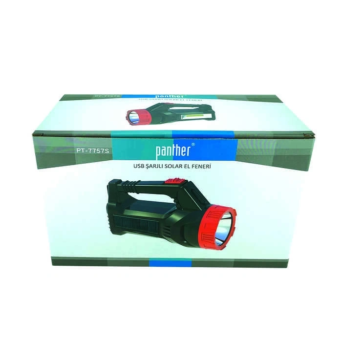 Panther PT-7757S USB Şarjlı Solar El Feneri