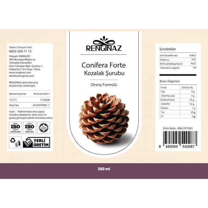 Conifera Forte Kozalak Şurubu 250 ml