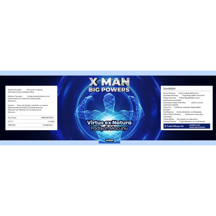 X MAN BIG POWERS - Virtus ex Natura Padişah Macunu 240 gr