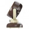 Everest EFN12 Kahve 1200mAh 3 Hız Kademe LED Işıklı Retro Masaüstü USB Fan