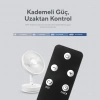 Everest EFN-600 Beyaz 2000mAh 8 Inch 4 Kademeli 1500RPM Hız Katlanabilir Masaüstü USB Fan