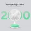 Everest EFN-600 Beyaz 2000mAh 8 Inch 4 Kademeli 1500RPM Hız Katlanabilir Masaüstü USB Fan