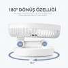 Everest EFN-600 Beyaz 2000mAh 8 Inch 4 Kademeli 1500RPM Hız Katlanabilir Masaüstü USB Fan