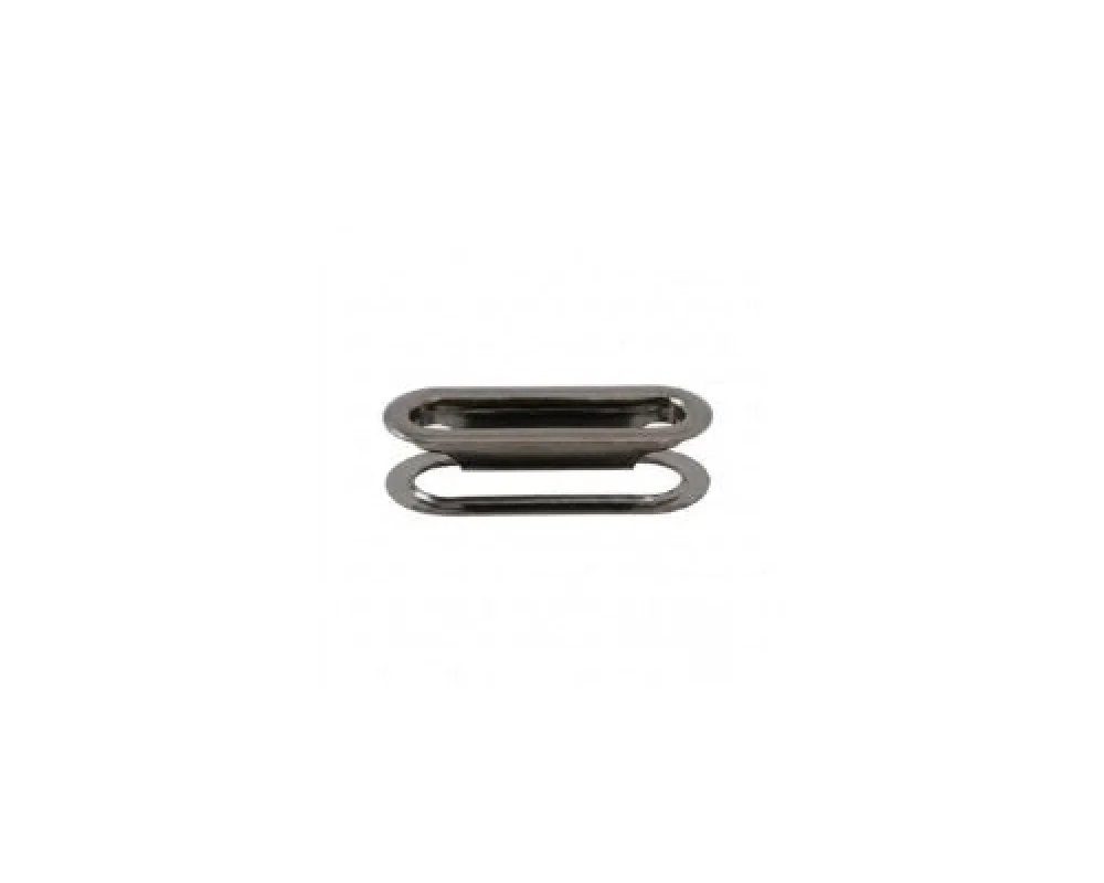 1 No Oval Eyelet - Siyah Free Nikel