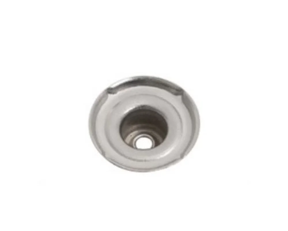 18 Mm Paslanmaz Delikli Sabit Kot Düğmesi Çanak Parça - Free Nikel