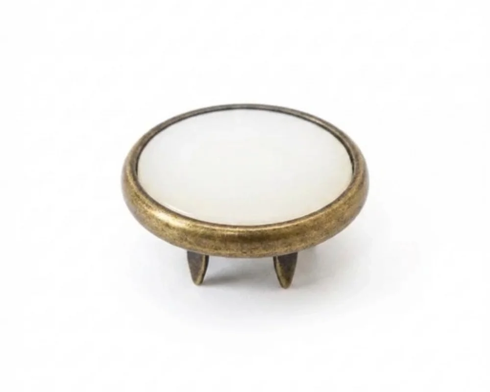 7.5 Mm Prong Snap Button Pearl Cap Part Long - Antik Sarı