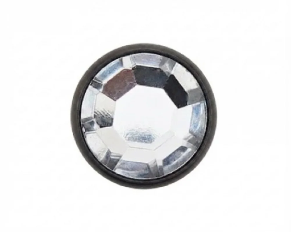 7.5 Mm Prong Snap Button Crystal Cap Part - Avrupa Siyah Oksit