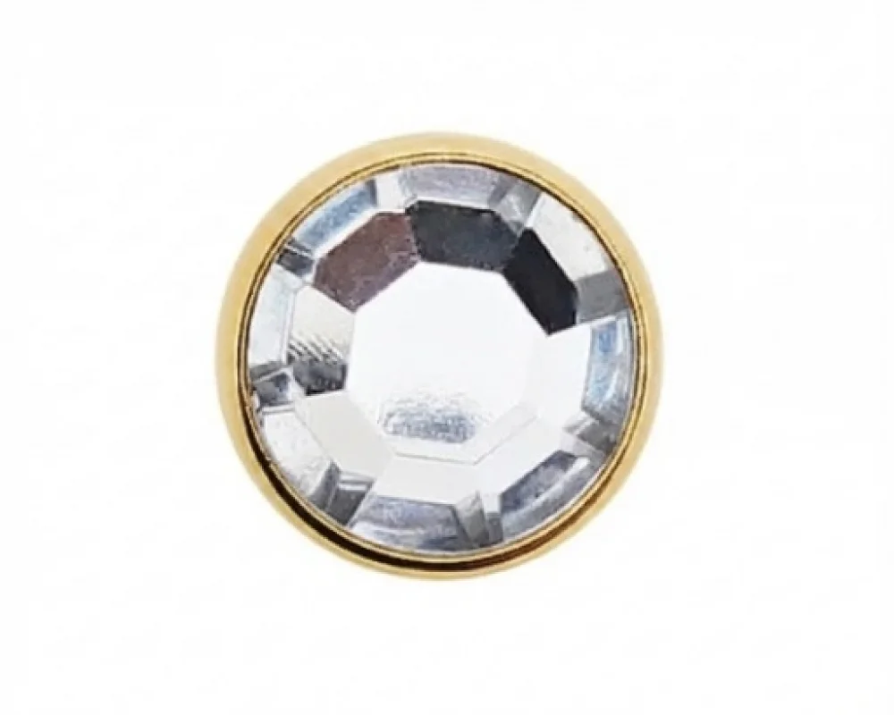 7.5 Mm Prong Snap Button Crystal Cap Part Long - Sıcak Sarı Free Nikel