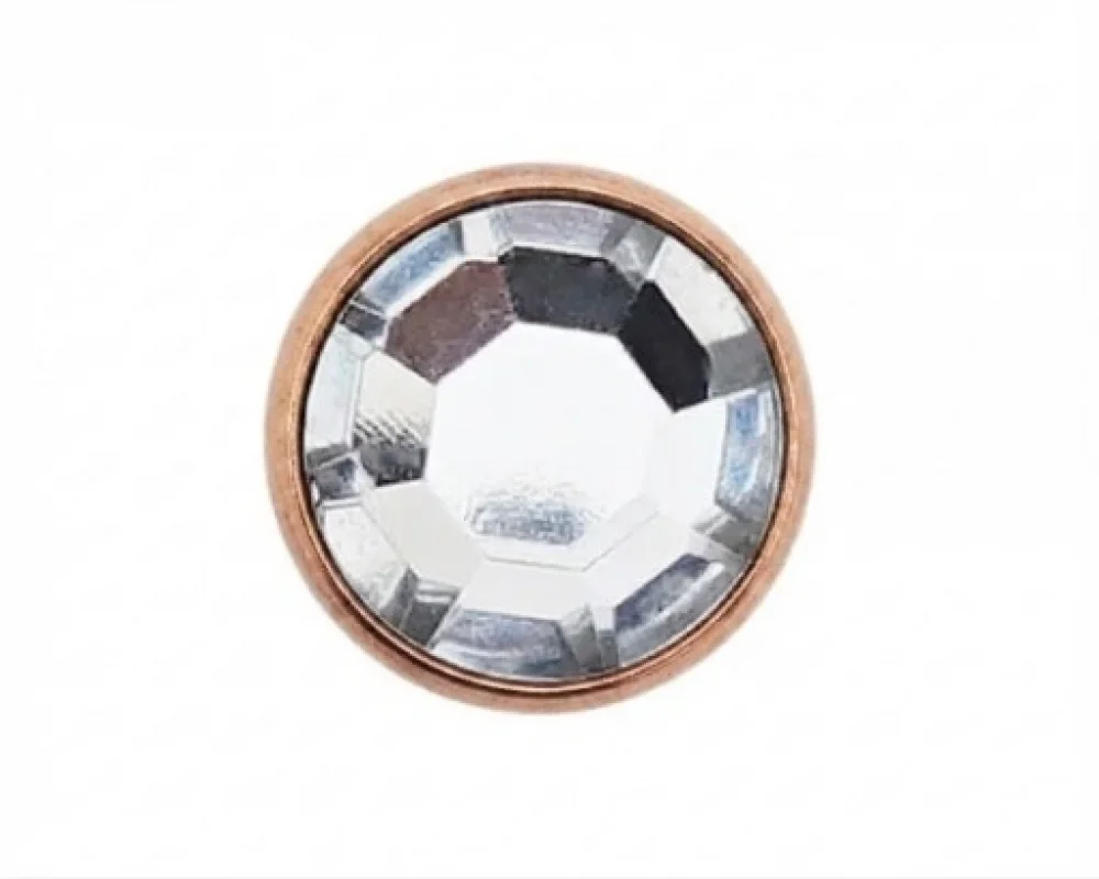 7.5 Mm Prong Snap Button Crystal Cap Part Long - Bakır Oksit