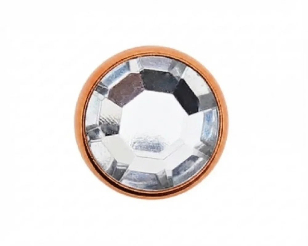 7.5 Mm Prong Snap Button Crystal Cap Part Long - Bakır