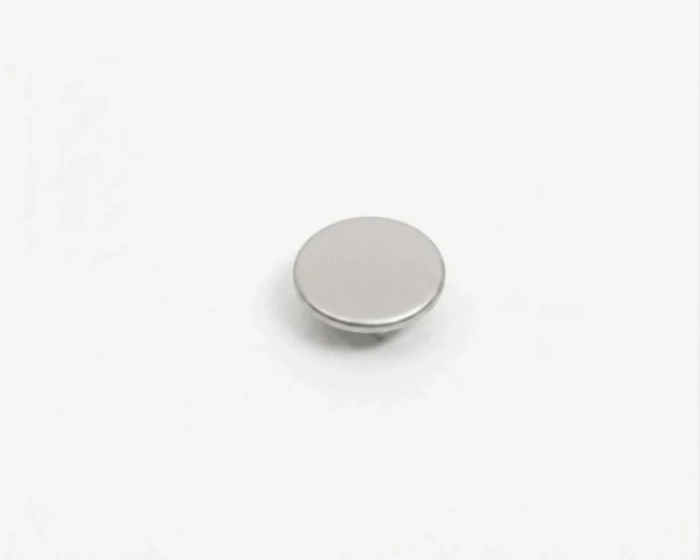 10 Mm Prong Snap Button Flat Cap Part - Mat Free Nikel
