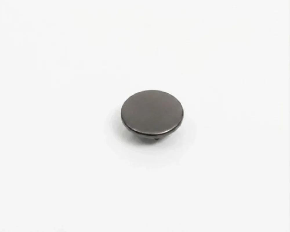 10 Mm Prong Snap Button Flat Cap Part - Siyah Nikel*