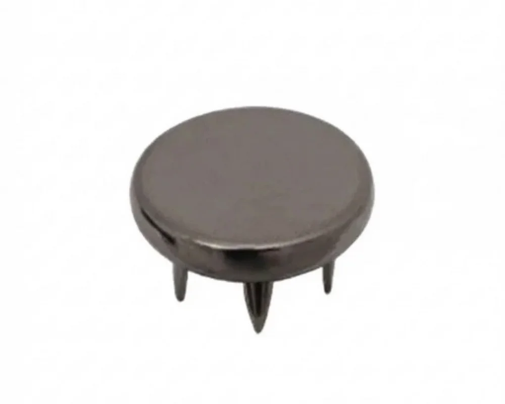 10 Mm Coin Cap Prong Snap Button - Siyah Nikel*