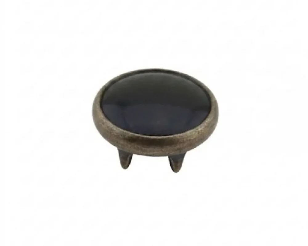 9.5 Mm Prong Snap Button Black Pearl Cap Part - Kalay Oksit