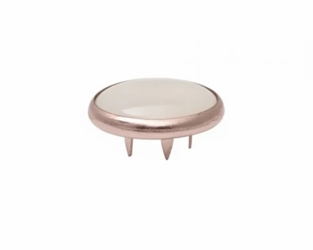9.5 Mm Prong Snap Button Transparent Pearl Cap Part - Bakırlı Kalay