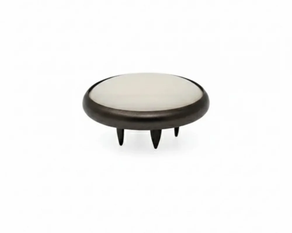 9.5 Mm Prong Snap Button Transparent Pearl Cap Part Long - Siyah Nikel*