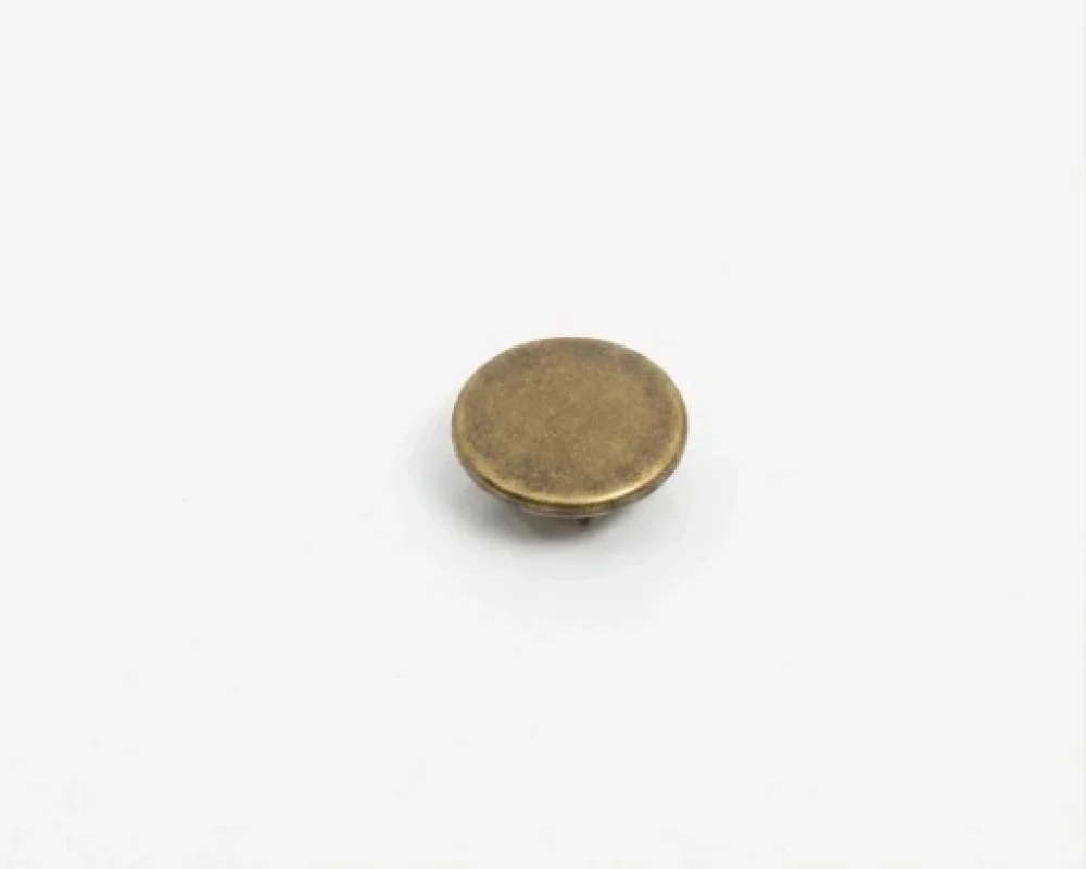 11.5 Mm Prong Snap Button Flat Cap Part - Antik Sarı