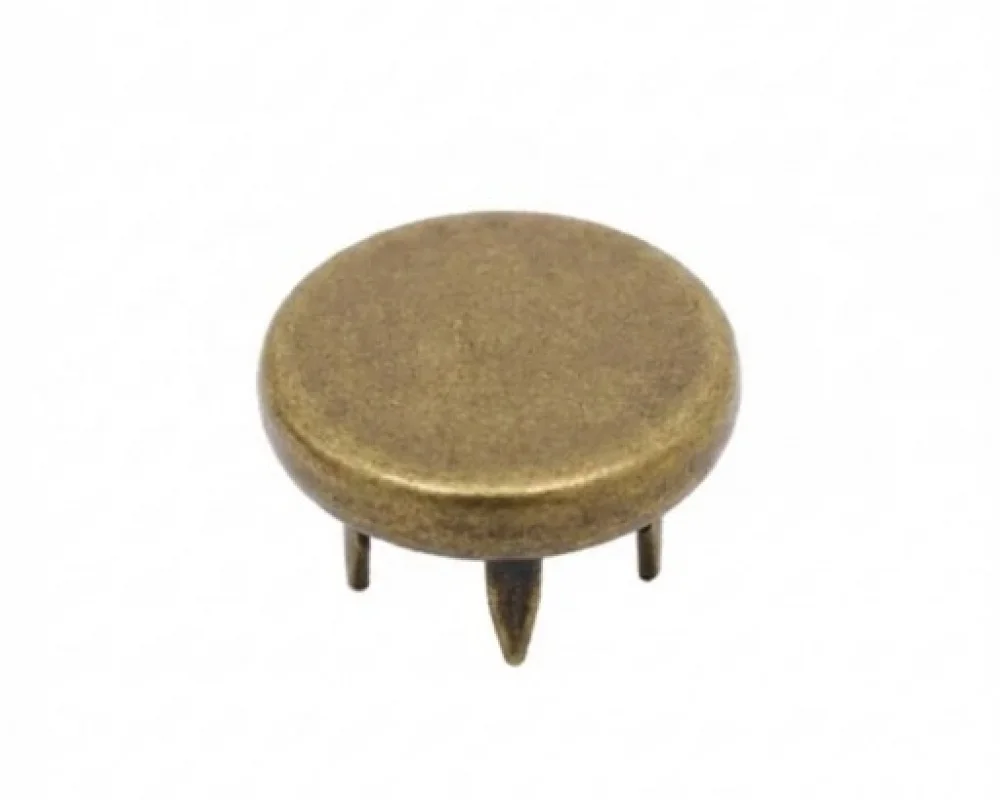 11.5 Mm Coin Cap Prong Snap Button Parça Klikıt Çıtçıt - Antik Sarı