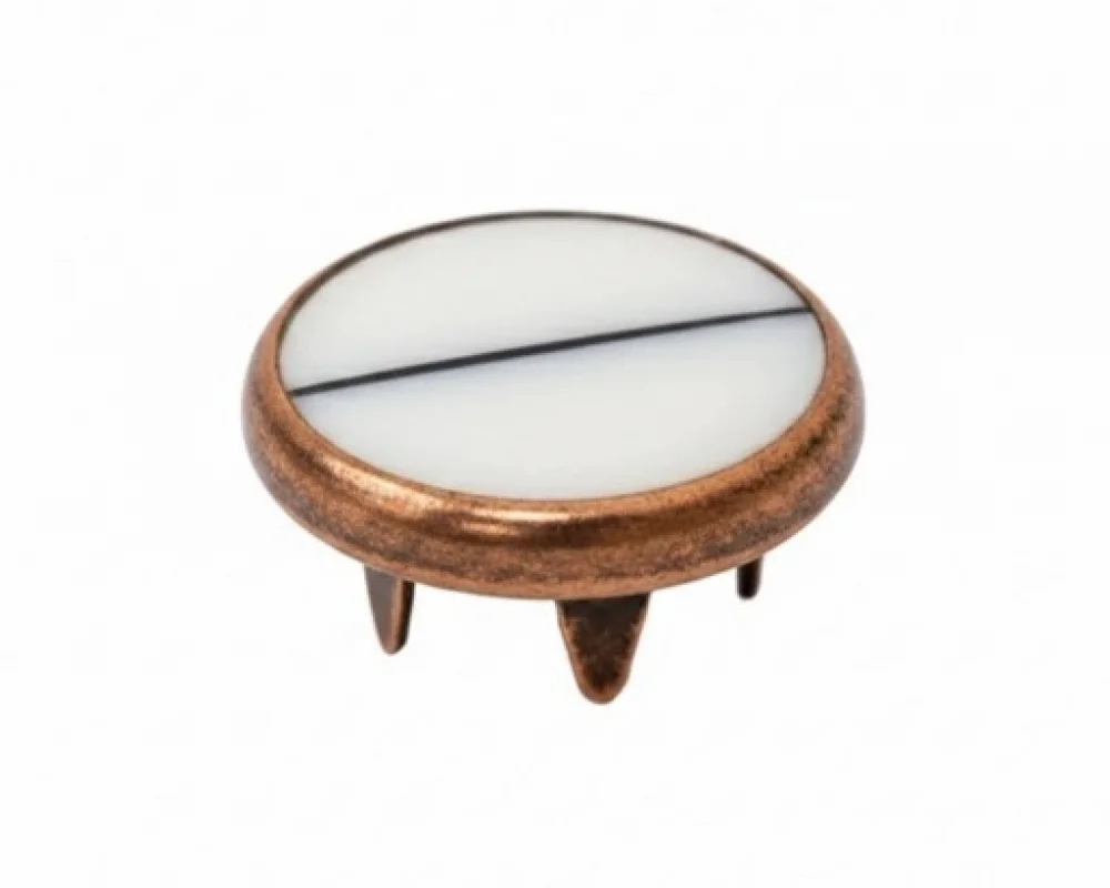 10.5 Mm Damarlı Sedef Kafa Parça Klikıt Çıtçıt - Bakır Oksit