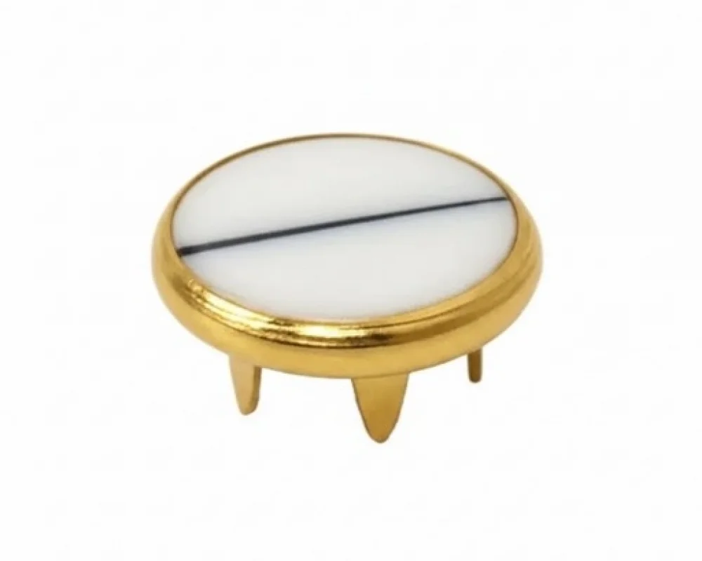 10.5 Mm Uzun Damarlı Sedef Kafa Parça Klikıt Çıtçıt - Sıcak Sarı Free Nikel